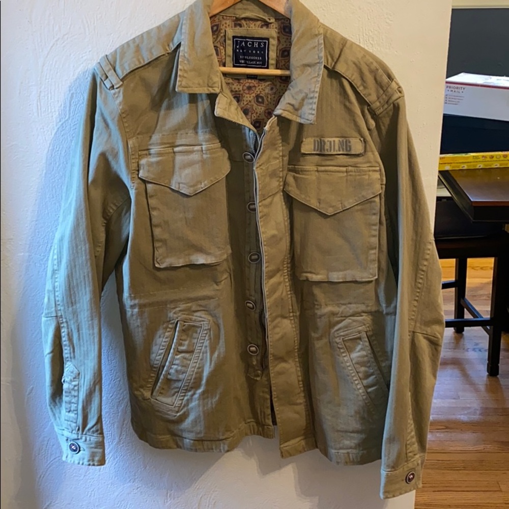 Green Rugged Jacket by Jachs Military Style NEW